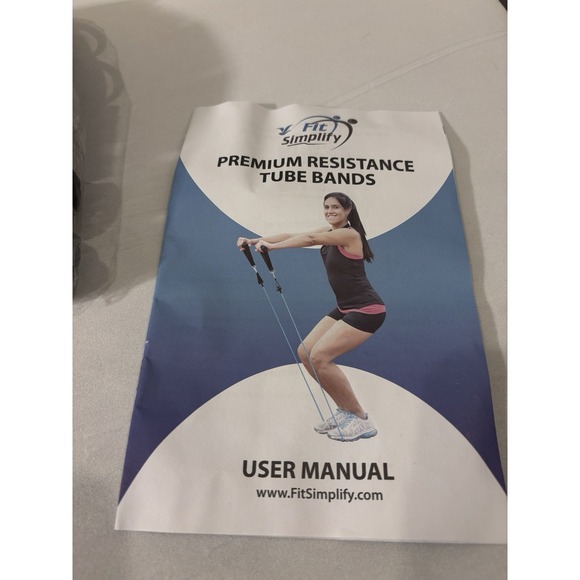 NEW Fit Simplify Resistance Tube Bands 12 Piece Set with Instruction Booklet - Picture 2 of 6